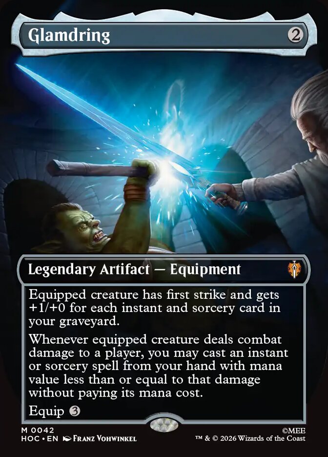 Glamdring 42 (The Hobbit: Eternal-Legal)  - Borderless Foil | Good Games Adelaide SA