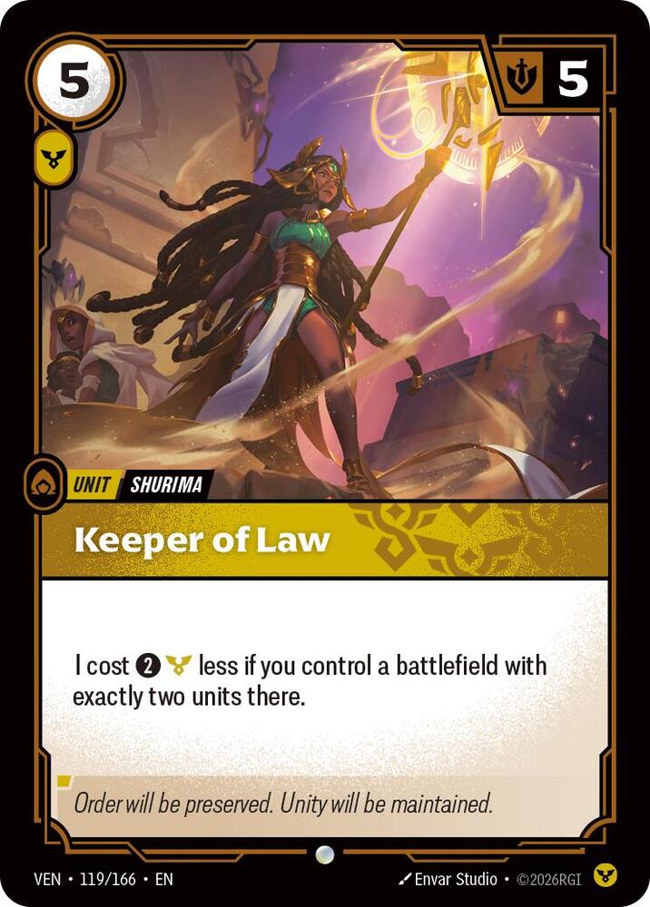 Keeper of Law 119/166 (Vendetta)  - Foil | Good Games Adelaide SA
