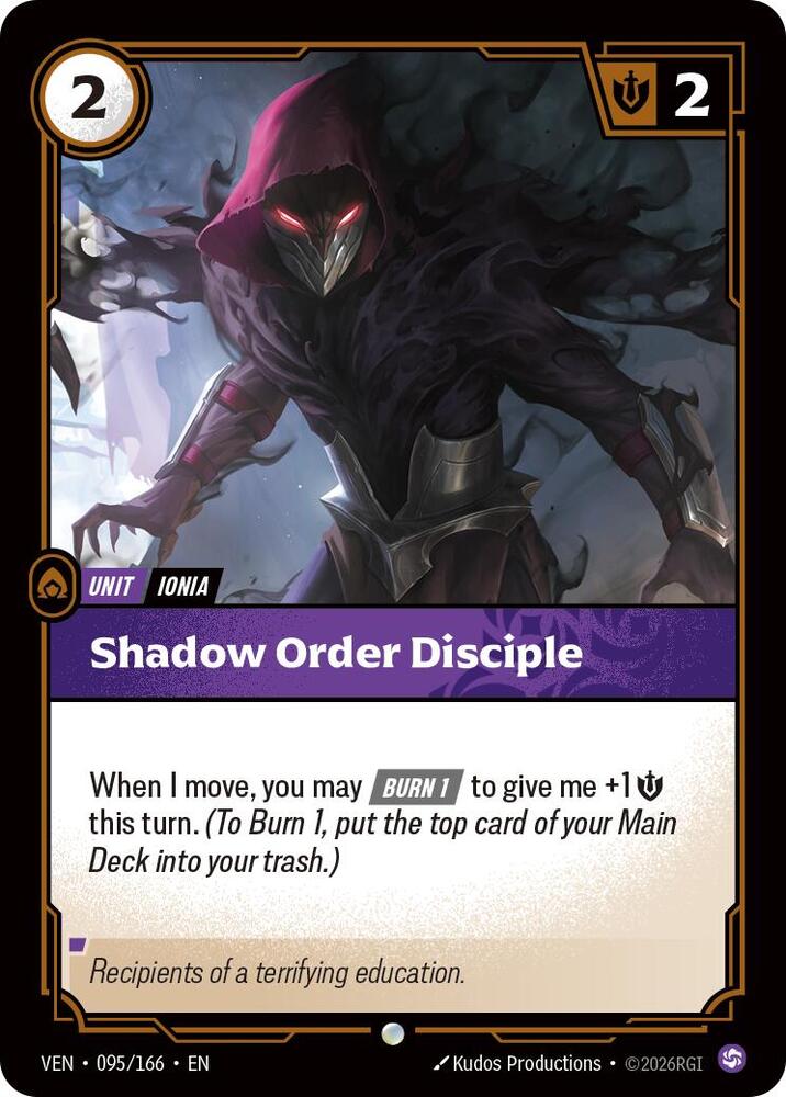 Shadow Order Disciple 095/166 (Vendetta)  - Foil | Good Games Adelaide SA