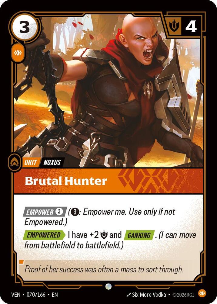 Brutal Hunter 070/166 (Vendetta)  - Foil | Good Games Adelaide SA