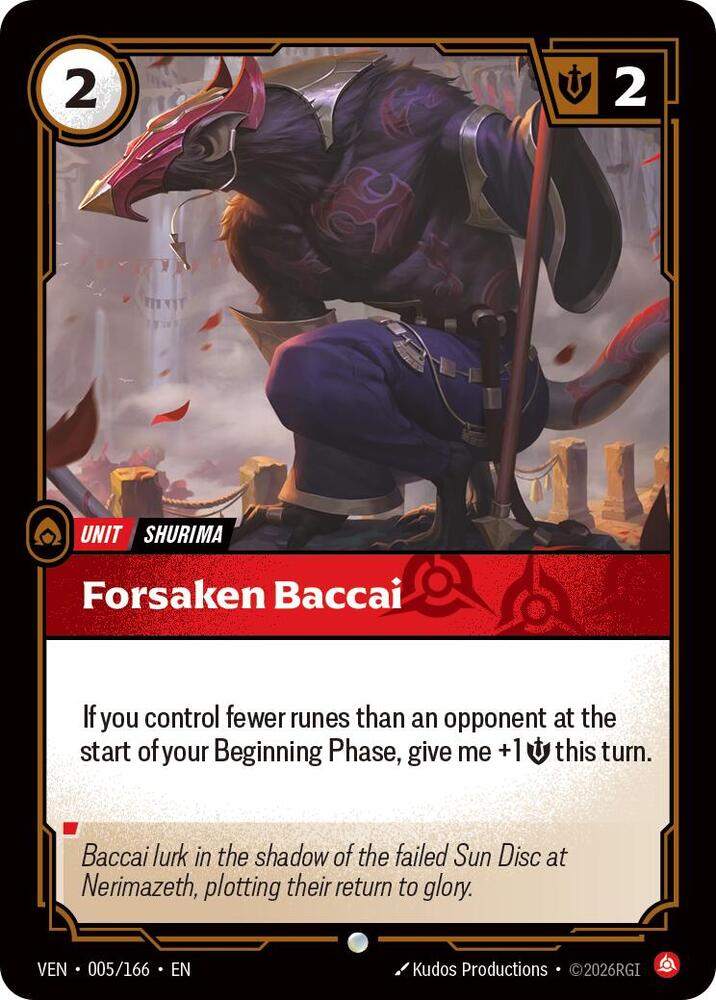 Forsaken Baccai 005/166 (Vendetta)  - Foil | Good Games Adelaide SA