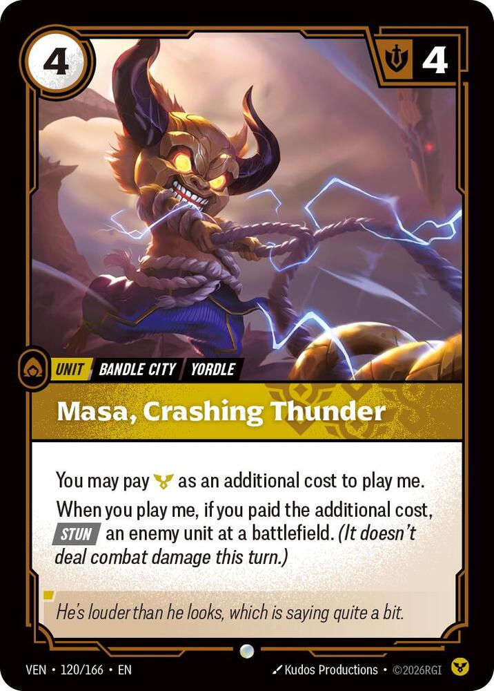 Masa Crashing Thunder 120/166 (Vendetta)  - Foil | Good Games Adelaide SA