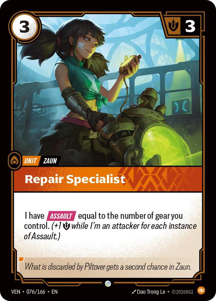Repair Specialist 076/166 (Vendetta)  - Foil | Good Games Adelaide SA