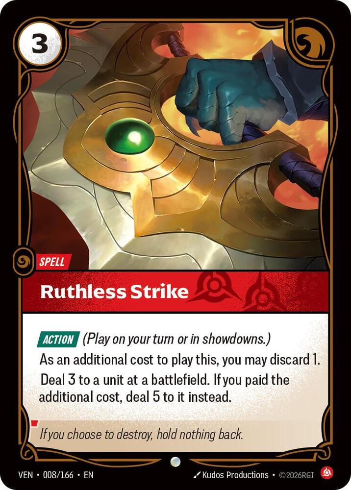 Ruthless Strike 008/166 (Vendetta)  - Foil | Good Games Adelaide SA