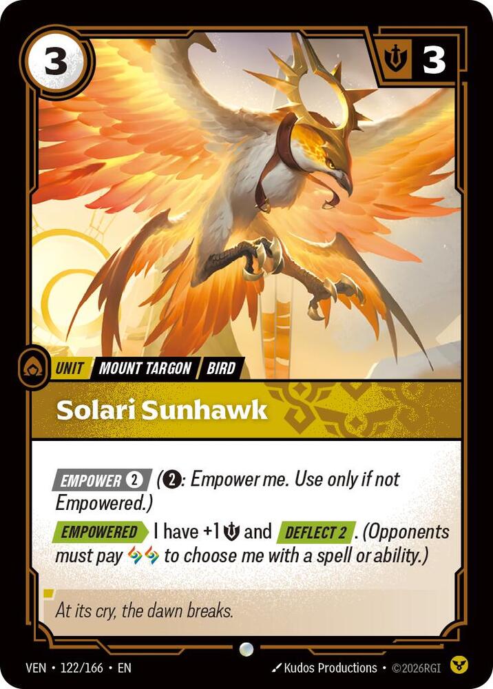 Solari Sunhawk 122/166 (Vendetta)  - Foil | Good Games Adelaide SA
