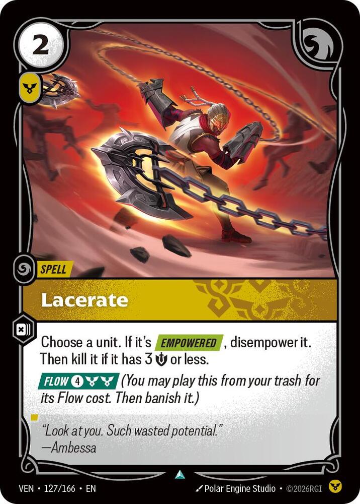 Lacerate 127/166 (Vendetta)  - Foil | Good Games Adelaide SA