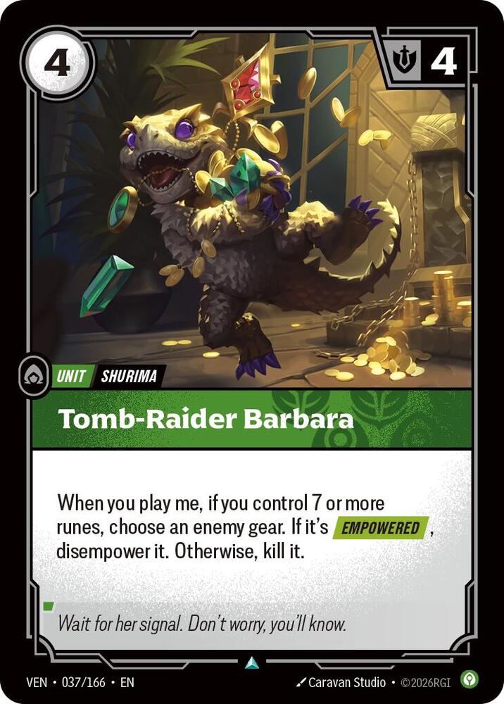 Tomb Raider Barbara 037/166 (Vendetta)  - Foil | Good Games Adelaide SA