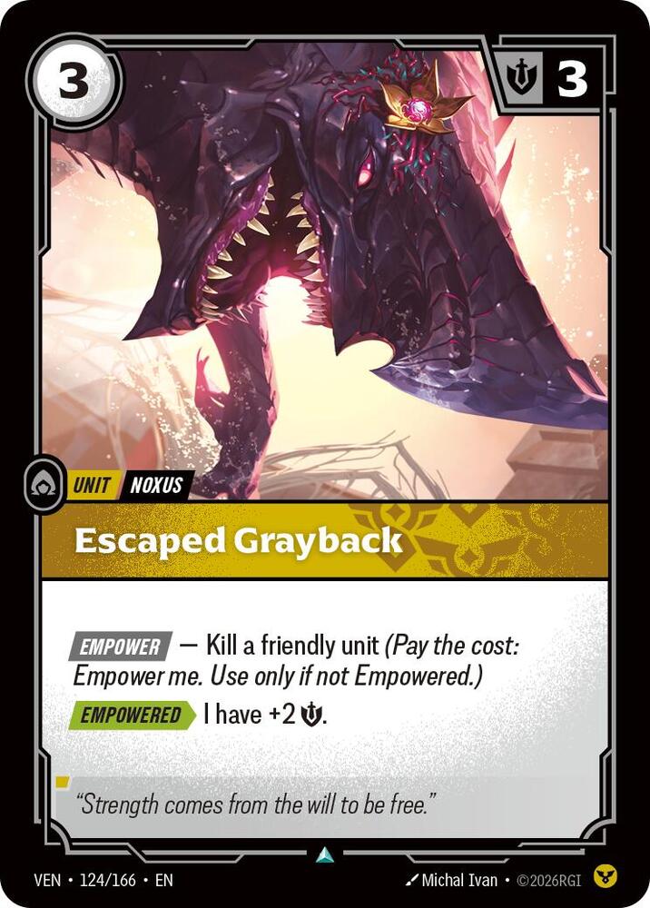Escaped Grayback 124/166 (Vendetta)  - Foil | Good Games Adelaide SA