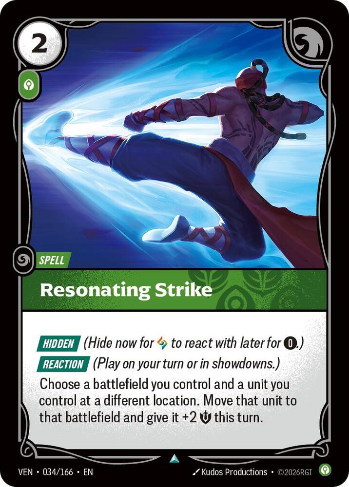 Resonating Strike 034/166 (Vendetta)  - Foil | Good Games Adelaide SA