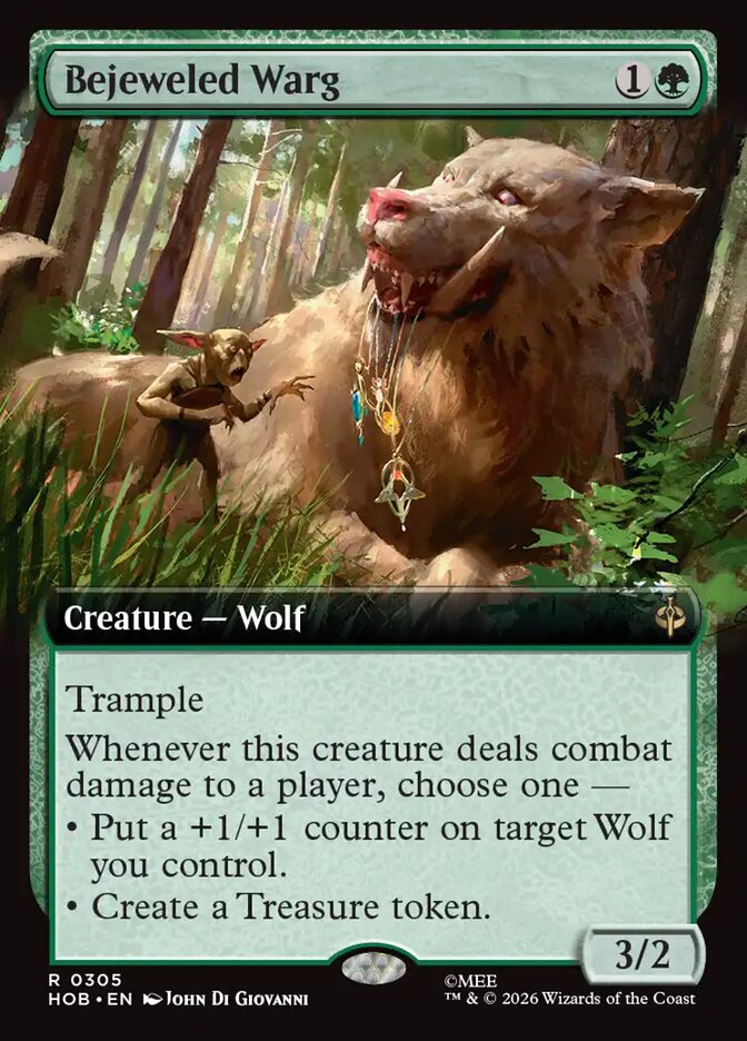 Bejeweled Warg 305 (The Hobbit)  - Extended Art Foil | Good Games Adelaide SA