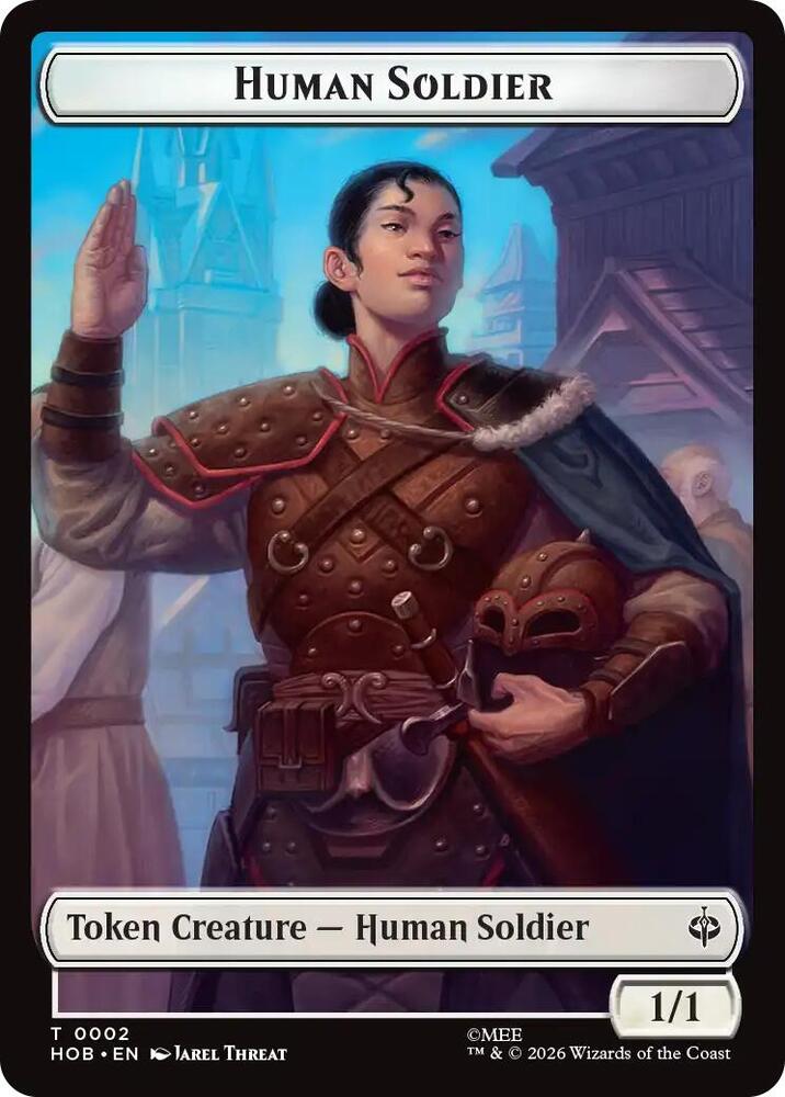 Human Soldier Treasure 0013 Double Sided Token 2 // 13 (The Hobbit)  - Foil | Good Games Adelaide SA