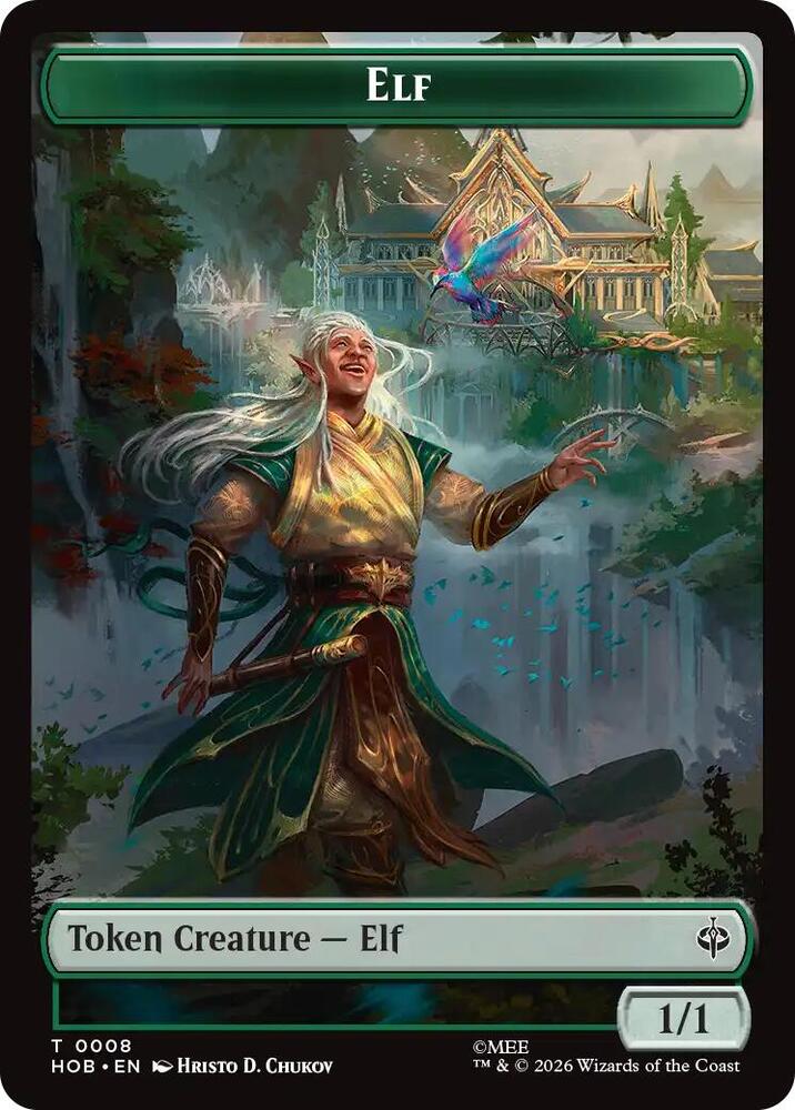 Elf Dwarf Double Sided Token 8 // 6 (The Hobbit)  - Foil | Good Games Adelaide SA