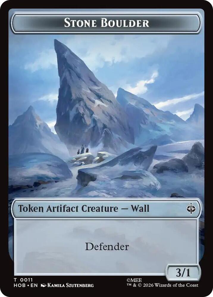 Stone Boulder Bear Double Sided Token 11 // 7 (The Hobbit)  - Foil | Good Games Adelaide SA