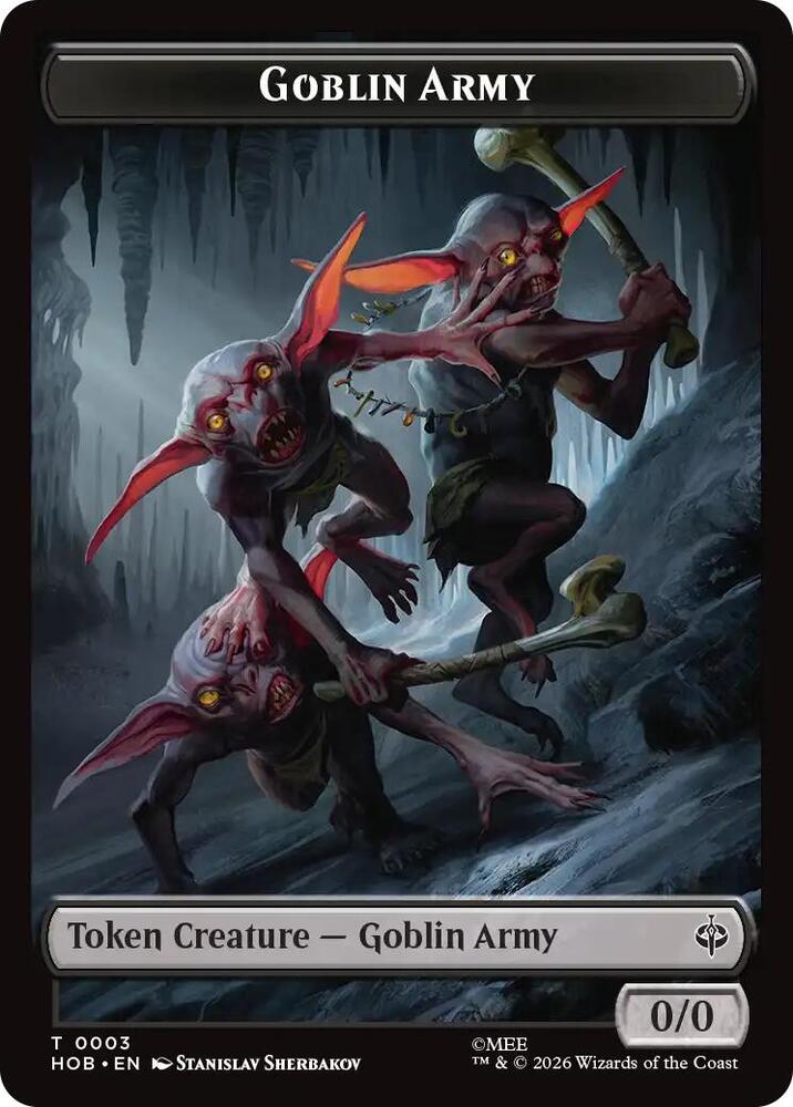 Goblin Army 0003 Wolf Double Sided Token 3 // 9 (The Hobbit)  - Foil | Good Games Adelaide SA