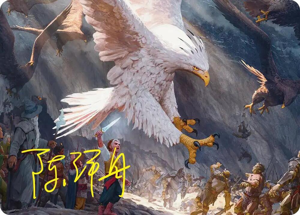 The Eagles Are Coming Art Card Gold Stamped Signature 3 ()  | Good Games Adelaide SA
