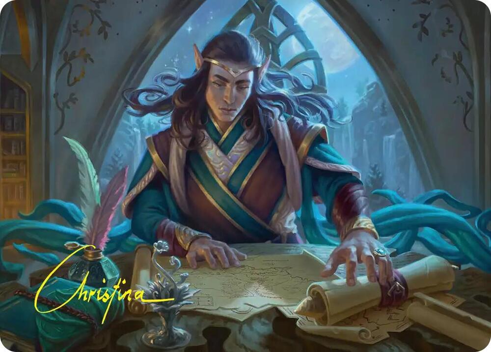 Elrond Moon Reader Art Card Gold Stamped Signature 9 ()  | Good Games Adelaide SA