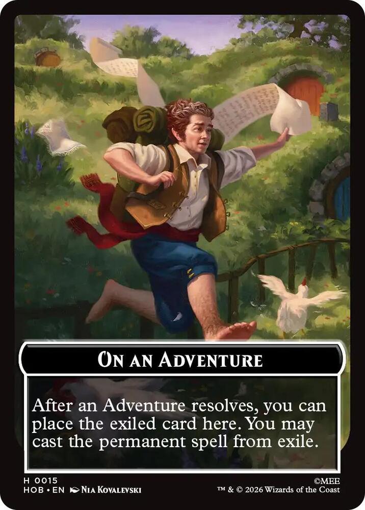 On an Adventure Enduring Story Double Sided Token 15 // 14 (The Hobbit)  | Good Games Adelaide SA