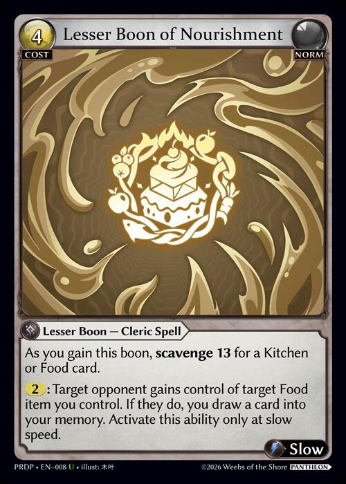 Lesser Boon of Nourishment 008 (.asphodel/paradise: Pantheon)  | Good Games Adelaide SA