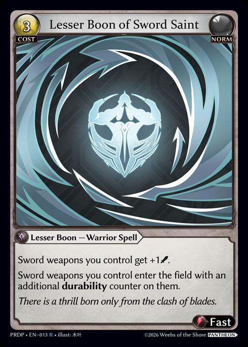 Lesser Boon of Sword Saint 013 (.asphodel/paradise: Pantheon)  | Good Games Adelaide SA