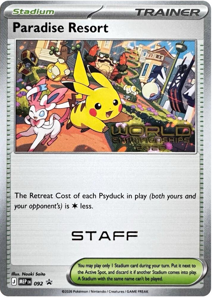 Paradise Resort 092 World Championships 2026 Staff 092 (ME: Mega Evolution Promo)  | Good Games Adelaide SA