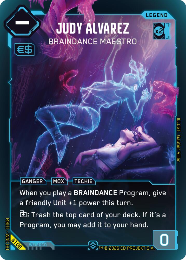 Judy Alvarez Braindance Maestro Epic B108 (Welcome to Night City - Beta)  - Foil | Good Games Adelaide SA