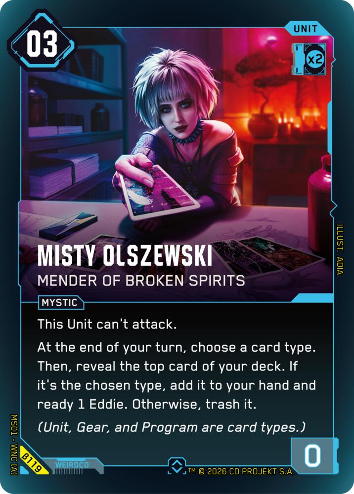 Misty Olszewski Mender of Broken Spirits B119 (Welcome to Night City - Beta)  - Foil | Good Games Adelaide SA