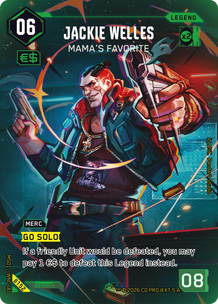 Jackie Welles Mamas Favorite ILegend B152 (Welcome to Night City - Beta)  - Foil | Good Games Adelaide SA