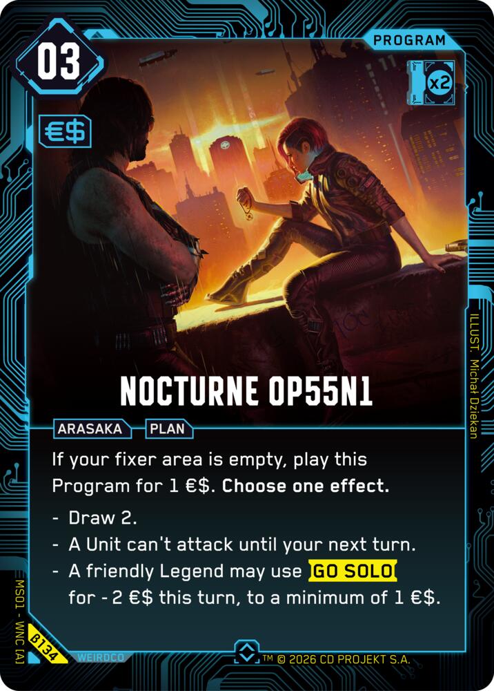Nocturne OP55 N1 B134 (Welcome to Night City - Beta)  - Foil | Good Games Adelaide SA