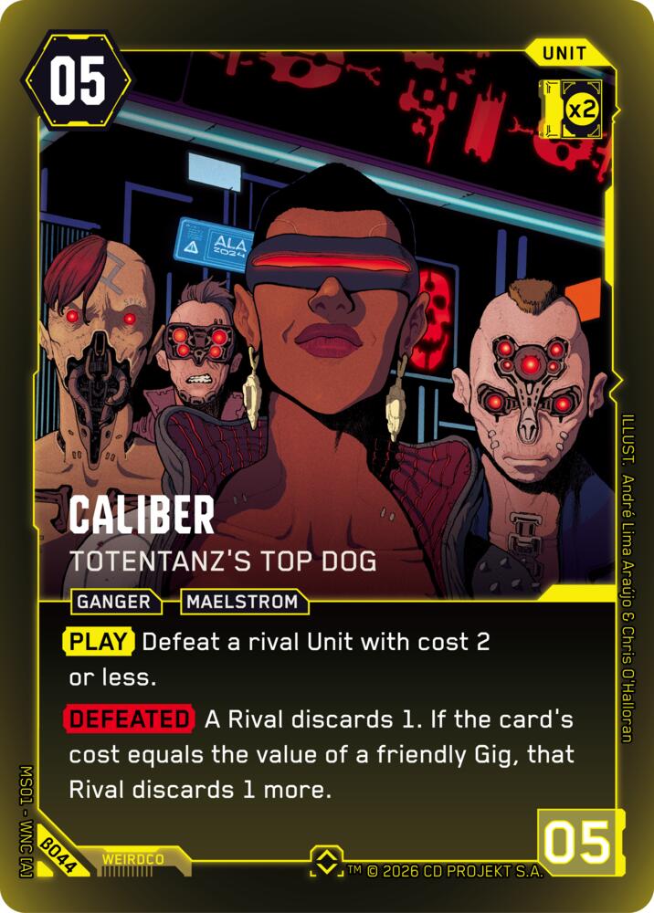 Caliber Totentanzs Top Dog B044 (Welcome to Night City - Beta)  - Foil | Good Games Adelaide SA