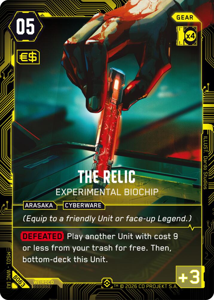 The Relic Experimental Biochip Epic B063 (Welcome to Night City - Beta)  - Foil | Good Games Adelaide SA