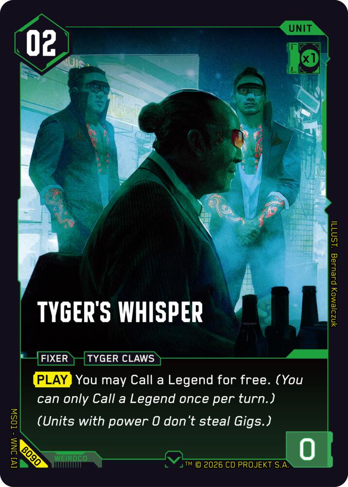 Tygers Whisper B090 (Welcome to Night City - Beta)  | Good Games Adelaide SA