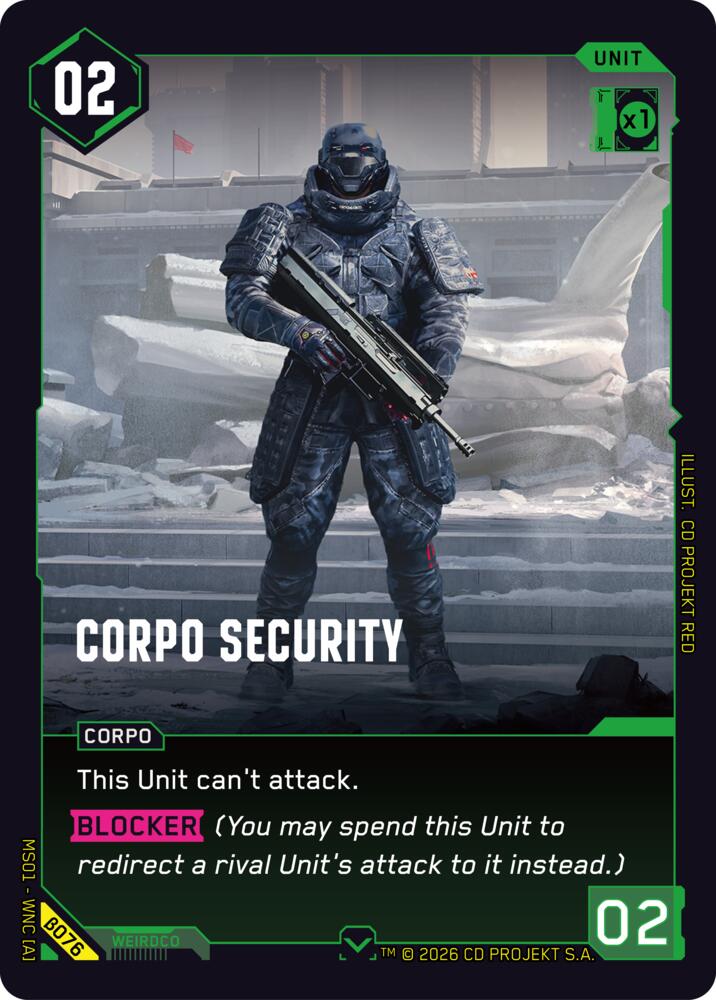 Corpo Security B076 (Welcome to Night City - Beta)  | Good Games Adelaide SA