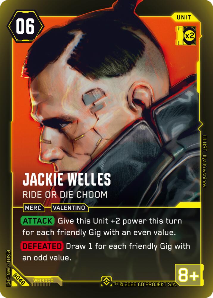 Jackie Welles Ride or Die Choom B048 (Welcome to Night City - Beta)  - Foil | Good Games Adelaide SA