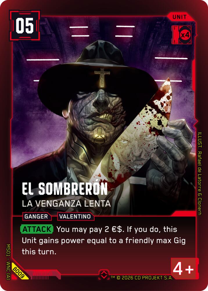 El Sombreron - La Venganza Lenta B009 (Welcome to Night City - Beta)  - Foil | Good Games Adelaide SA