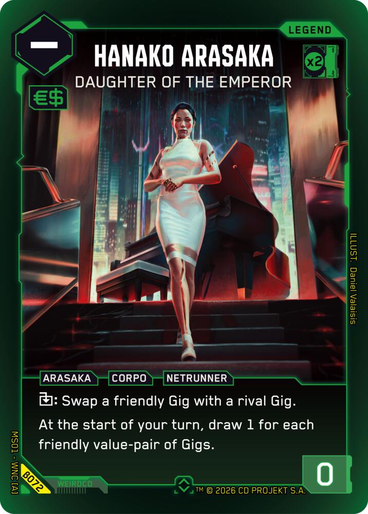 Hanako Arasaka Daughter of the Emperor Rare B072 (Welcome to Night City - Beta)  - Foil | Good Games Adelaide SA