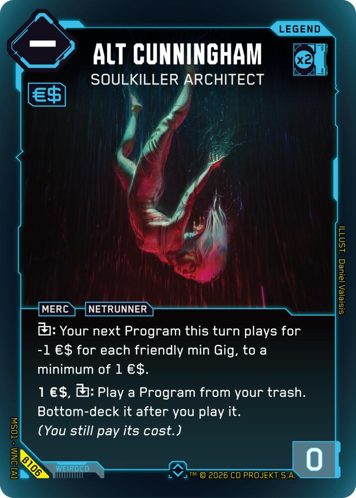 Alt Cunningham Soulkiller Architect Rare B106 (Welcome to Night City - Beta)  - Foil | Good Games Adelaide SA