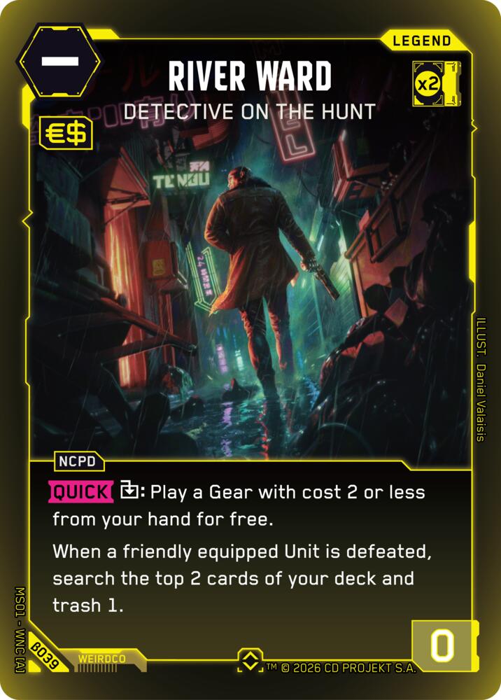 River Ward - Detective on the Hunt Rare B039 (Welcome to Night City - Beta)  - Foil | Good Games Adelaide SA