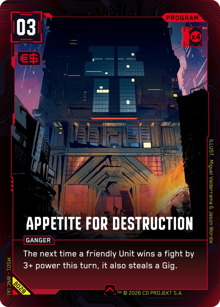 Appetite for Destruction B028 (Welcome to Night City - Beta)  | Good Games Adelaide SA