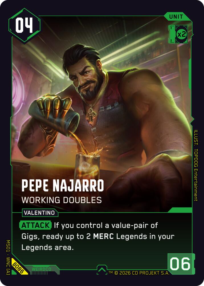 Pepe Najarro Working Doubles B086 (Welcome to Night City - Beta)  | Good Games Adelaide SA