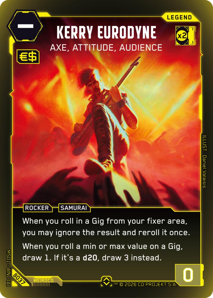 Kerry Eurodyne - Axe, Attitude, Audience B037 (Welcome to Night City - Beta)  - Foil | Good Games Adelaide SA
