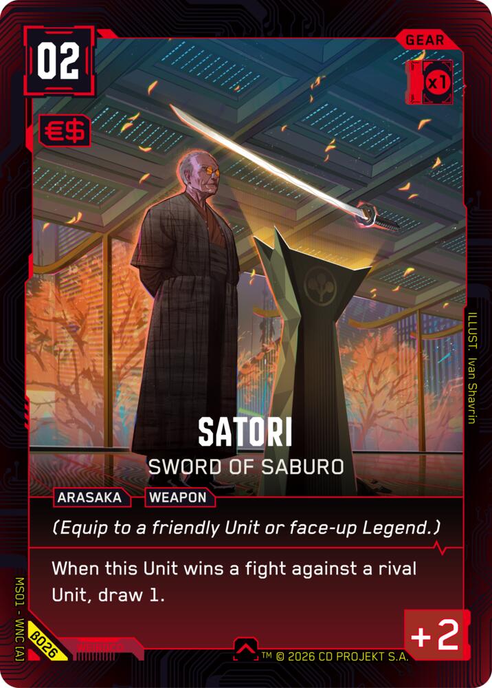 Satori - Sword of Saburo B026 (Welcome to Night City - Beta)  | Good Games Adelaide SA