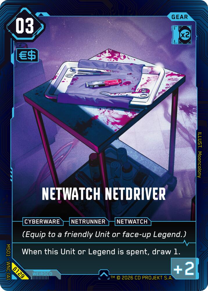 NetWatch Netdriver B129 (Welcome to Night City - Beta)  | Good Games Adelaide SA