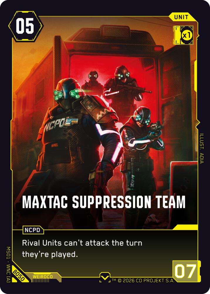 MaxTac Suppression Team B050 (Welcome to Night City - Beta)  | Good Games Adelaide SA