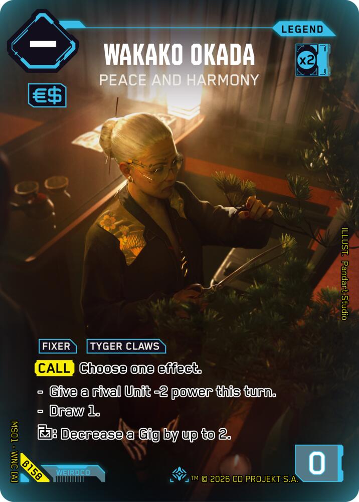 Wakako Okada Peace and Harmony ILegend B158 (Welcome to Night City - Beta)  - Foil | Good Games Adelaide SA