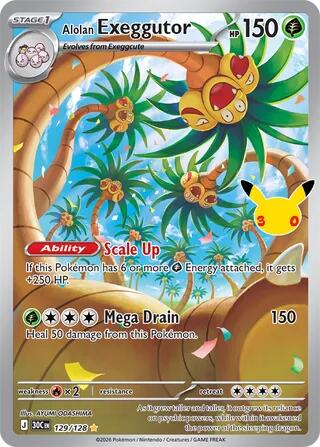 Alolan Exeggutor 129/128 (ME: 30th Celebration)  - Holofoil | Good Games Adelaide SA