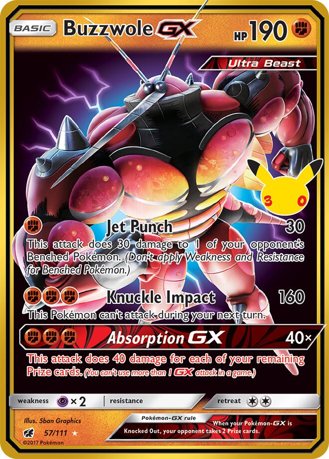 Buzzwole GX 57/111 (ME: 30th Celebration Classic Collection)  - Holofoil | Good Games Adelaide SA