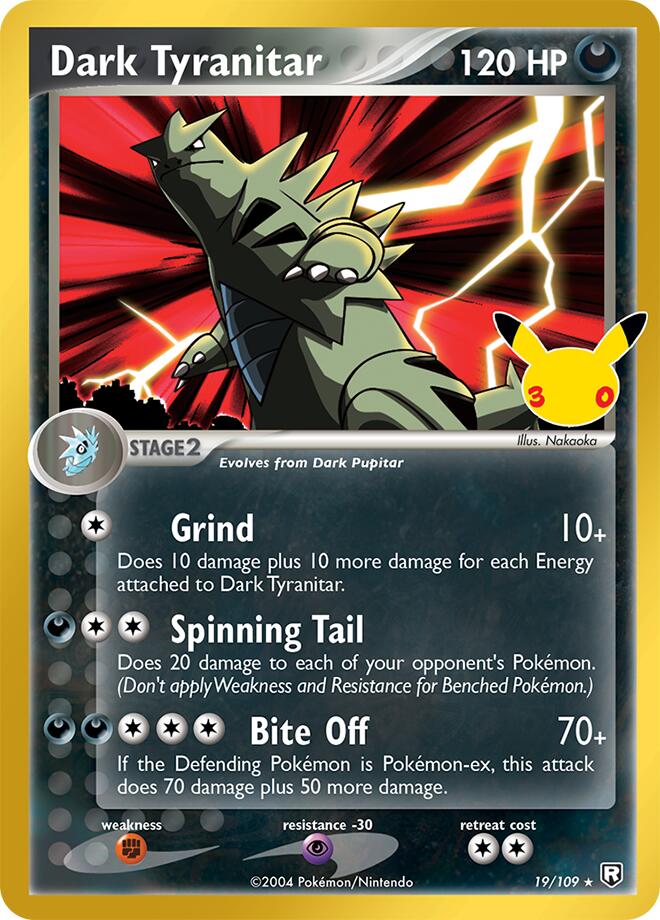 Dark Tyranitar 19/109 (ME: 30th Celebration Classic Collection)  - Holofoil | Good Games Adelaide SA