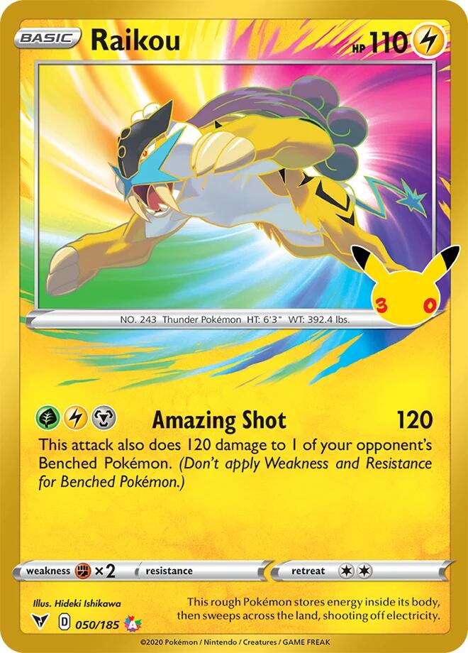 Raikou 050/185 (ME: 30th Celebration Classic Collection)  - Holofoil | Good Games Adelaide SA