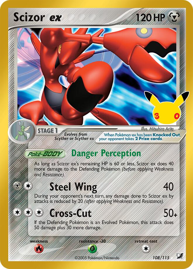 Scizor ex 108/115 (ME: 30th Celebration Classic Collection)  - Holofoil | Good Games Adelaide SA