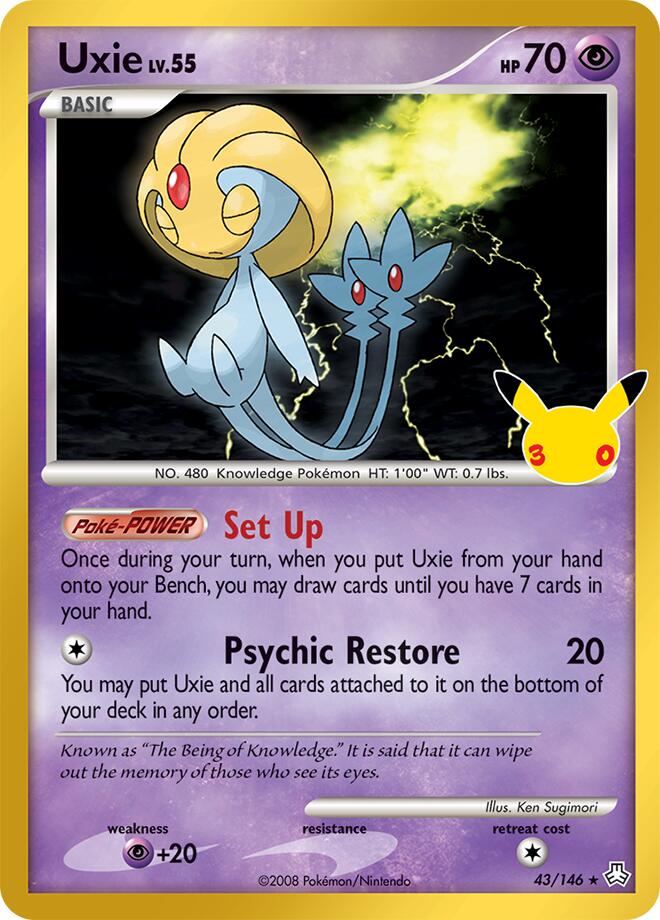 Uxie 43/146 (ME: 30th Celebration Classic Collection)  - Holofoil | Good Games Adelaide SA
